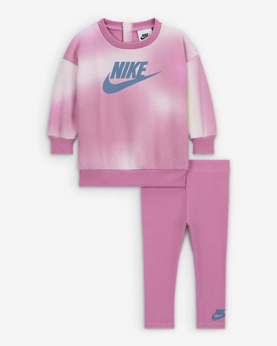 Nike Solarized Baby 12 24M Crew and Leggings Set. Nike